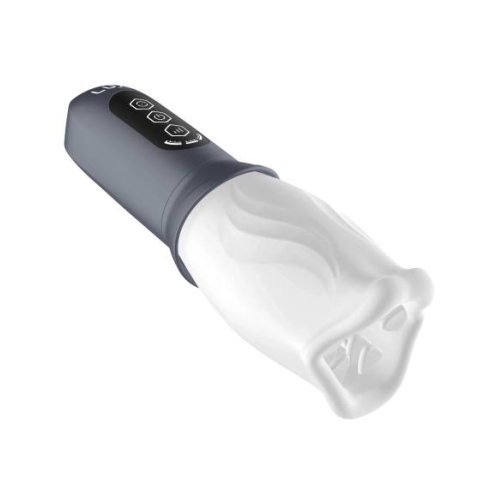 LUX Active First Class - automatický masturbátor s rotačnou hlavou - biely/sivý