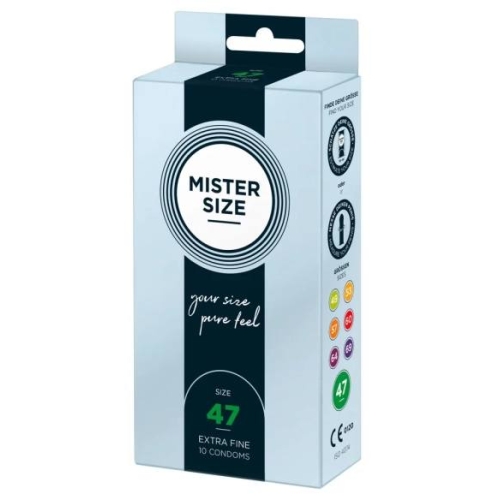 Mister Size - kondóm - extra tenký - 47 mm - 10 ks