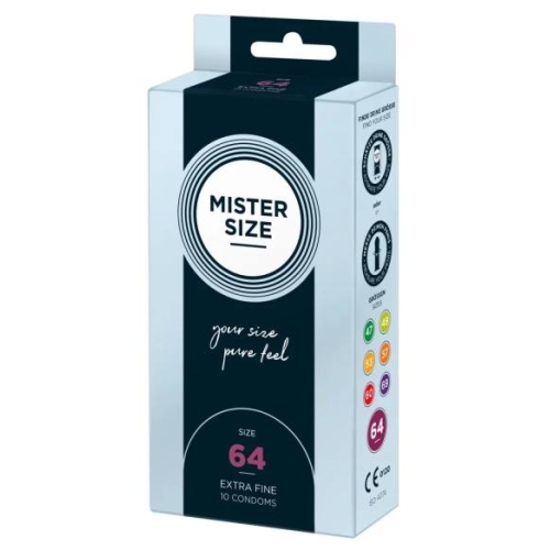 Mister Size - tenký kondóm - 64 mm - 10 ks