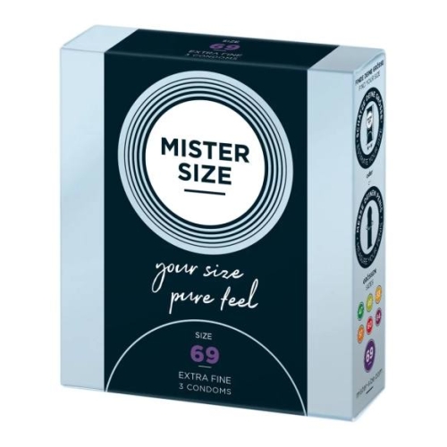 Mister Size - ultra tenký kondóm - extra veľkosť 69mm - 3 ks