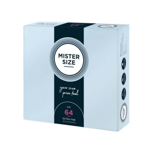 Mister Size - kondómy extra tenké - 64mm - balenie 36 ks