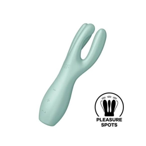 Satisfyer Threesome 3 - nabíjací klitoris vibrátor (mätový)