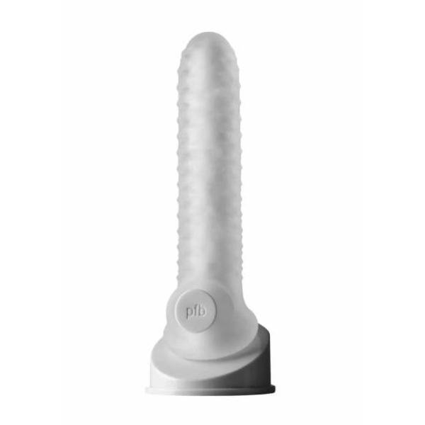 Fat Boy Checker Box - návlek na penis - 19 cm - biely