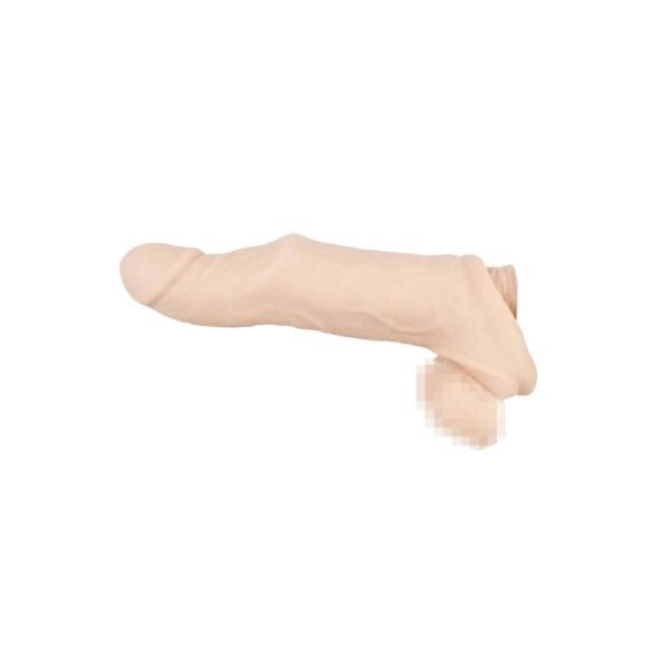 Nature Skin - návlek na penis s erekčným krúžkom - realistický vzhľad