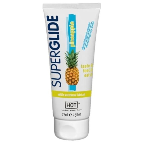 HOT - jedlý lubrikačný gél s ananásovou príchuťou - 75 ml