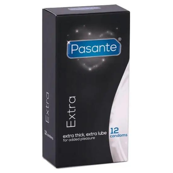 Pasante zosilnené kondómy Extra 12 ks