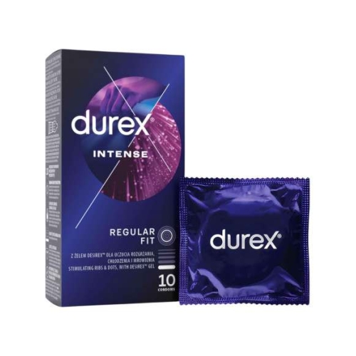 Durex Intense - kondóm s drážkami a výstupkami (10 ks)