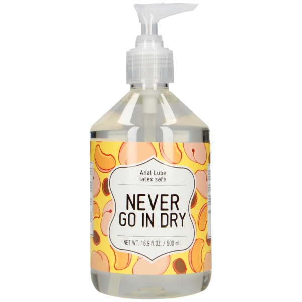 S-Line Never Go In Dry - Waterbased Anal Lubricant - 17 fl oz / 500 ml