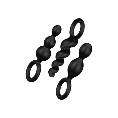 Satisfyer Booty Call - análna sada plugov - čierna - 3 kusy