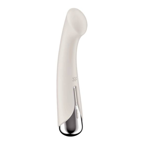 Satisfyer - vibrátor na bod G s rotačnou hlavou - béžový