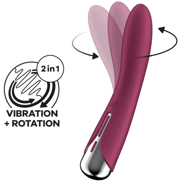 Satisfyer Spinning Vibe 1 vibrátor - vínový
