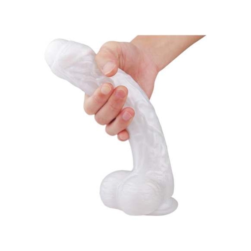 Sex HD Martin - realistický dildo s prísavkou a semenníkmi - biely