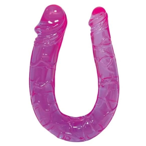 You2Toys - dvojité dildo - flexibilné - silikón - čierne