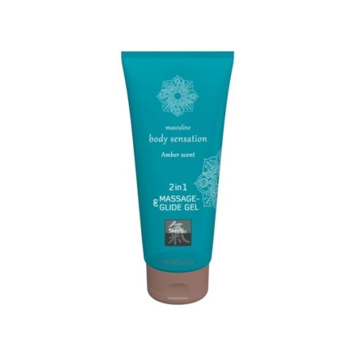 Shiatsu - masážny gél a lubrikant 2v1 - jantárová vôňa - 200 ml