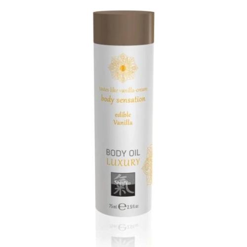 Shiatsu Luxury - jedlý masážny olej - vanilka - 75 ml