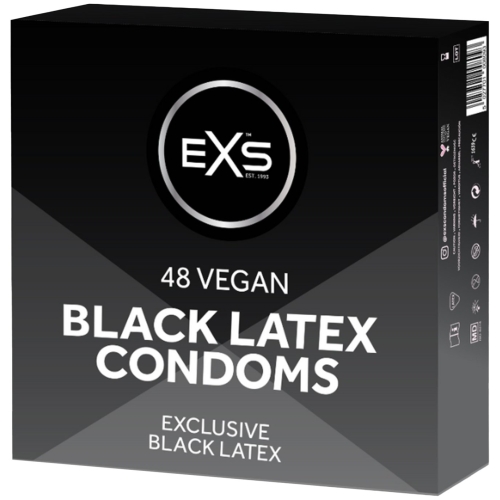 EXS Black Latex kondomy 48 ks