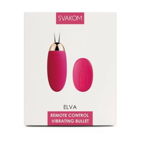 Svakom Elva - vibračné vajíčko na diaľkové ovládanie - nabíjateľné - červené