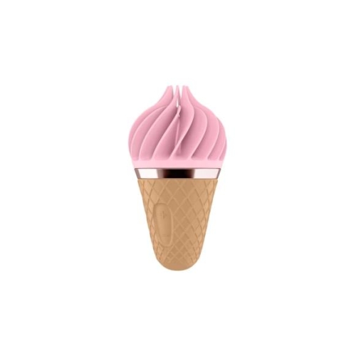Satisfyer Sweet Treat - nabíjací rotačný vibrátor na klitoris - ružovo-hnedý