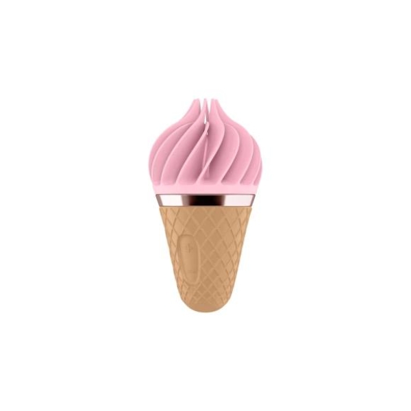 Satisfyer Sweet Treat - nabíjací rotačný vibrátor na klitoris - ružovo-hnedý