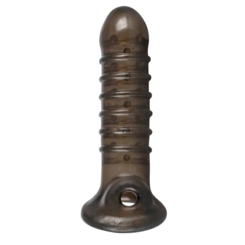 Rebel - návlek na penis s drážkami - sivý