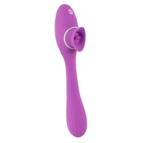 You2Toys - vibrátor s dvoma funkciami - nabíjateľný 2v1 - fialový