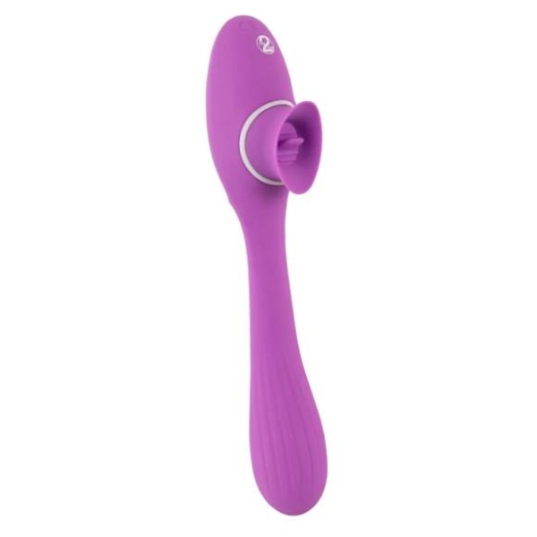 You2Toys - vibrátor s dvoma funkciami - nabíjateľný 2v1 - fialový