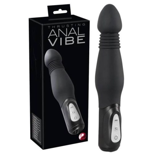 You2Toys - análny vibrátor s posuvným pohybom - čierny