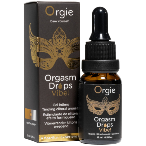 Orgie Orgasm Drops Vibe - brnivý intímny gél pre ženy (15 ml)