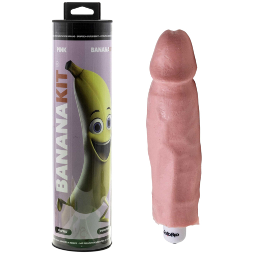 Bananakit - sada na odlievanie penisu s vibrátorom (ružová)