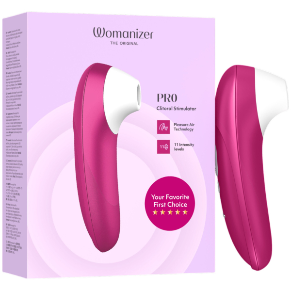 Womanizer Pro - stimulátor klitorisu s tlakovými vlnami (ružový)