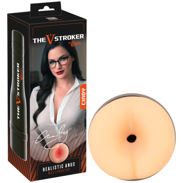 Rebel The V-Stroker Cindy - realistická umelá vagína a zadoček (telovej farby)