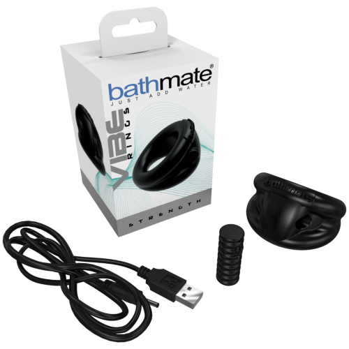 Bathmate Vibe Ring Strength - akumulátorový vibračný erekčný krúžok (čierny)
