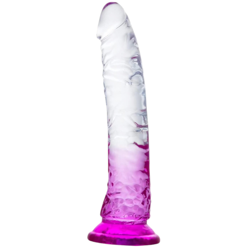 Lonely Lance - dildo s prísavkou - fialová priehľadná