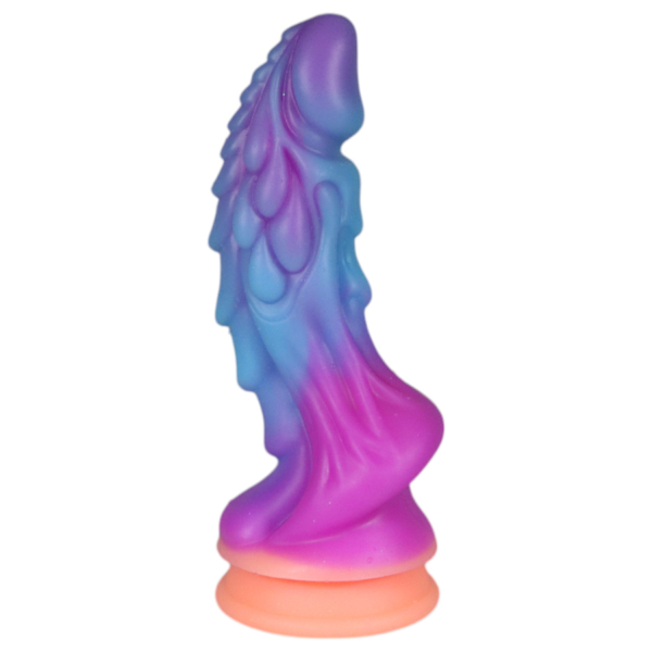 OgazR - svietiace dračie dildo - 22 cm (fialovo-ružové)