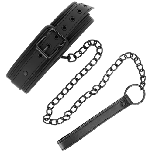 Kink Model 1 obojek s vodítkem neoprénový černý