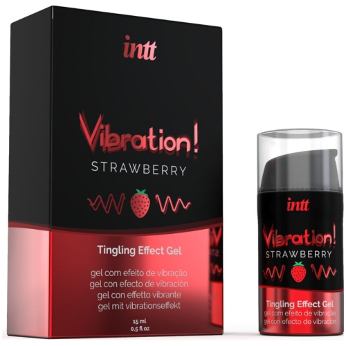 intt Vibration! Tingling effect gel - Strawberry 15 ml
