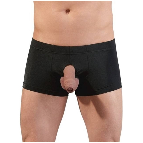 Svenjoyment Pánske boxerky s otvormi vpredu - čierne: XL