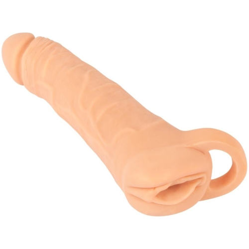 Nature Skin 2v1 Návlek na penis a masturbátor 24 cm