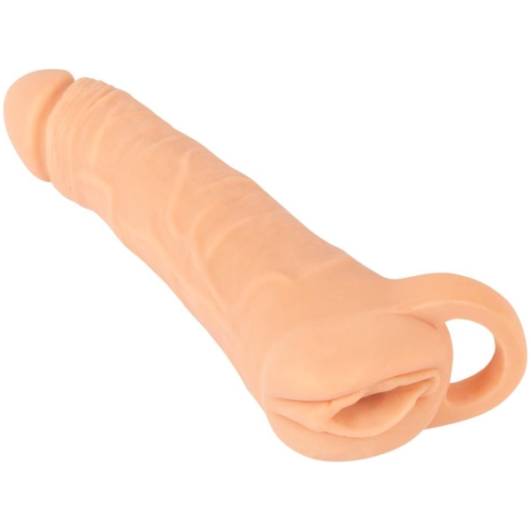 Nature Skin 2v1 Návlek na penis a masturbátor 24 cm