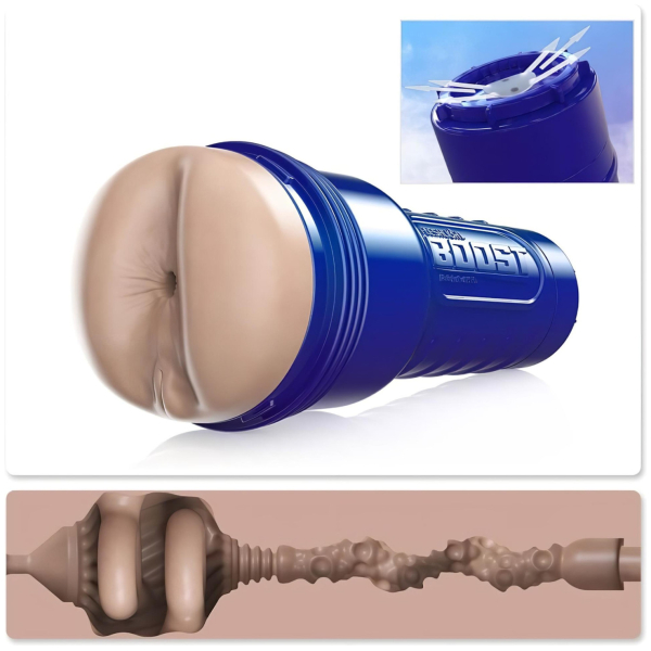 Fleshlight Boost Blast - realistický análny masturbátor - telová farba