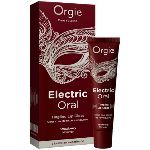 Orgie Electric Oral - lesk na pery s brniacim účinkom - jahoda (10 ml)