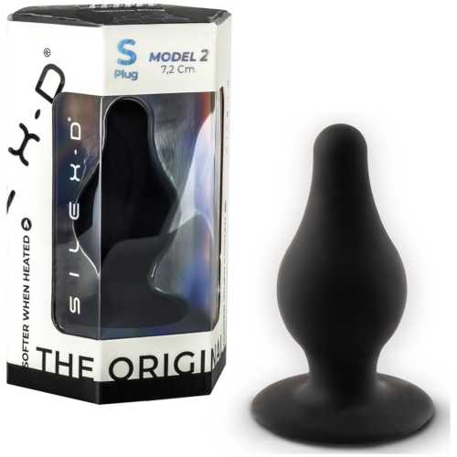 SILEXD Model 2 - na teplo reagujúci silikónový análny kolík (čierny) - S