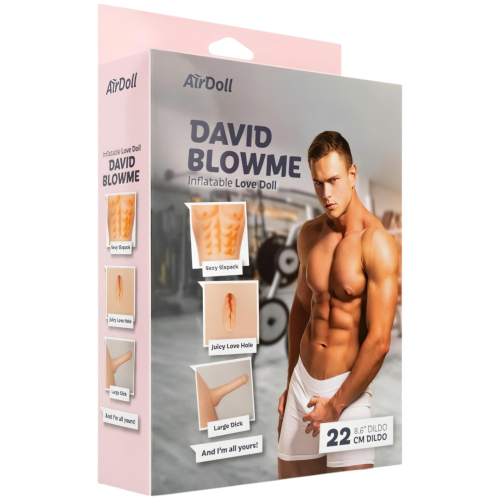 AirDoll David Blowme - nafukovací gumový muž - realistický - naturálna farba