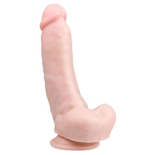 Easytoys - dildo s prísavkou a semenníkmi - realistický 20 cm - telová farba