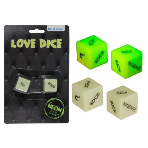 Glow Dice - svietiaca kocka - erotická hračka - fosforeskujúca