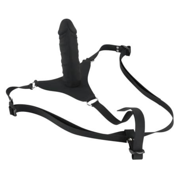 You2Toys - nasadzovací dildo - silikónové - čierne