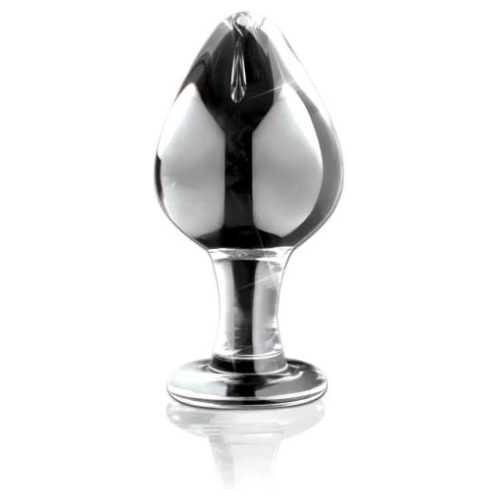 Icicles No. 25 - análny kolík - sklo - kužeľový - priehľadný