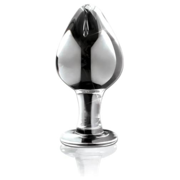 Icicles No. 25 - análny kolík - sklo - kužeľový - priehľadný