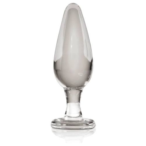 Icicles No. 26 - análny kolík - sklo - číry - kónický tvar