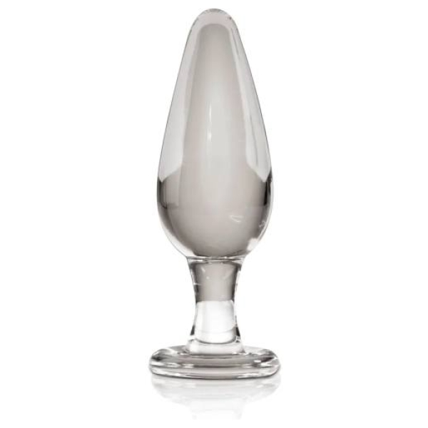 Icicles No. 26 - análny kolík - sklo - číry - kónický tvar
